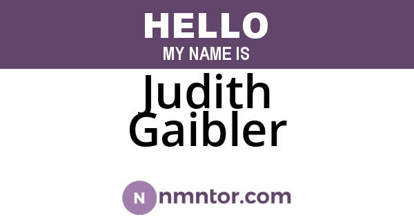 Judith Gaibler