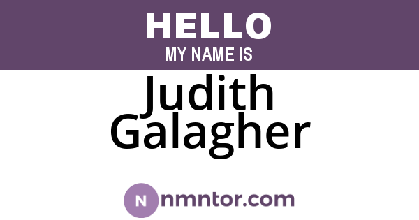 Judith Galagher