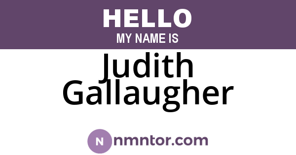 Judith Gallaugher