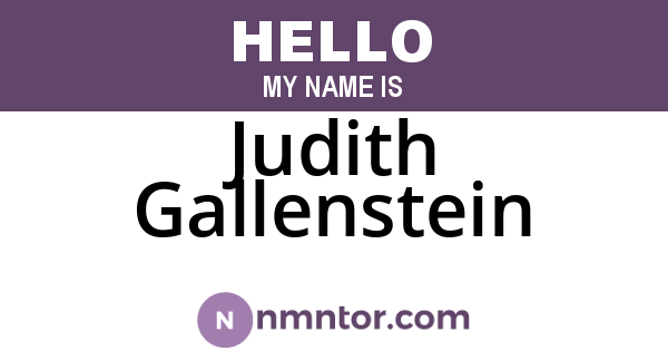 Judith Gallenstein