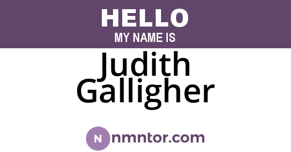 Judith Galligher