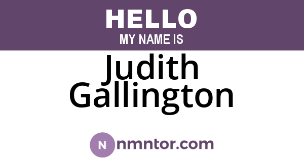 Judith Gallington