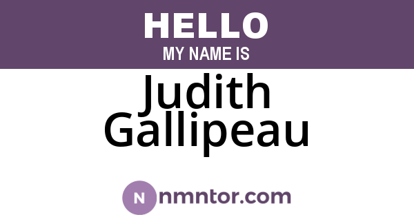 Judith Gallipeau