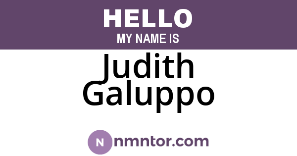 Judith Galuppo