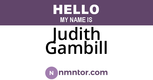 Judith Gambill