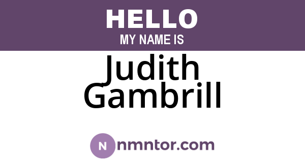 Judith Gambrill