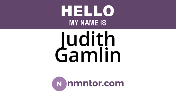 Judith Gamlin