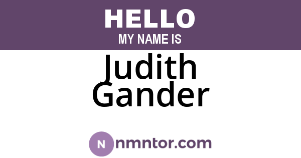 Judith Gander