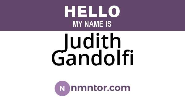Judith Gandolfi
