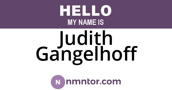 Judith Gangelhoff