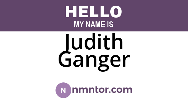 Judith Ganger