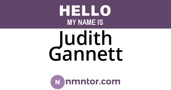 Judith Gannett