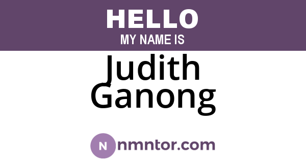Judith Ganong