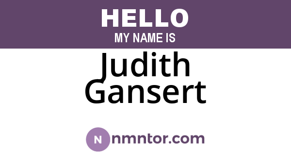 Judith Gansert