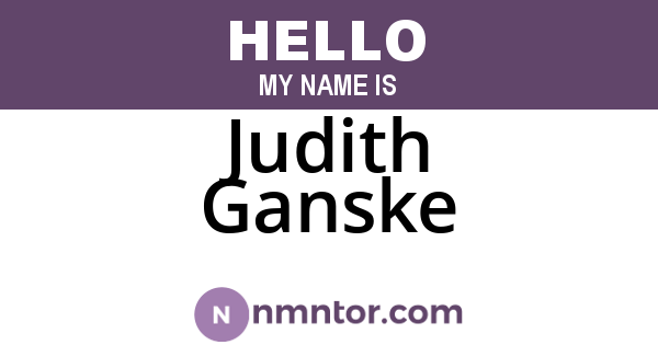 Judith Ganske
