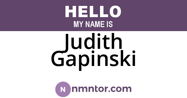 Judith Gapinski