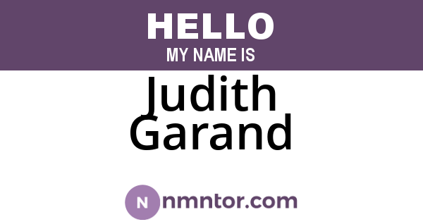 Judith Garand