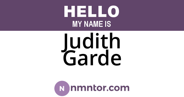 Judith Garde