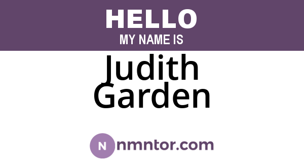 Judith Garden