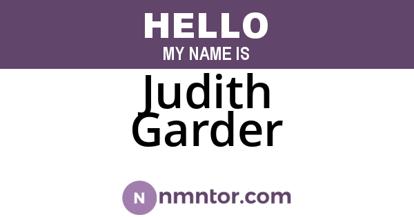 Judith Garder