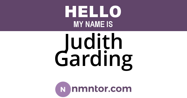 Judith Garding