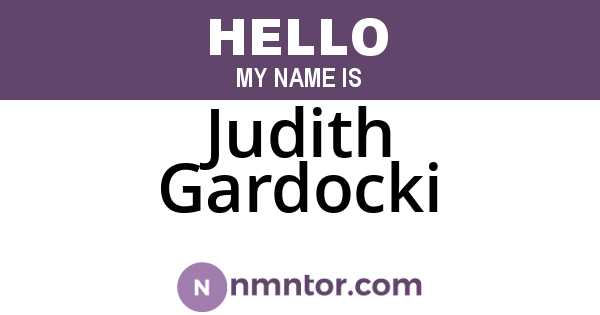 Judith Gardocki