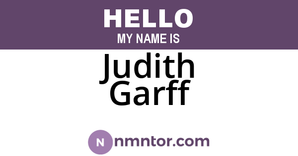 Judith Garff