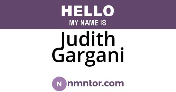 Judith Gargani