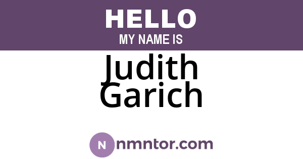 Judith Garich