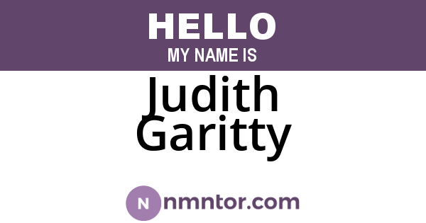 Judith Garitty