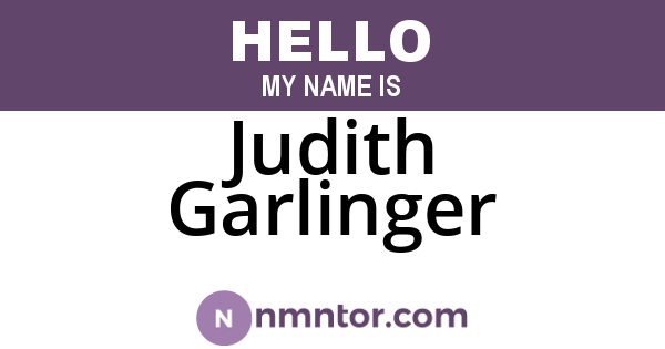 Judith Garlinger