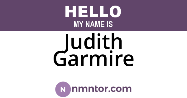 Judith Garmire