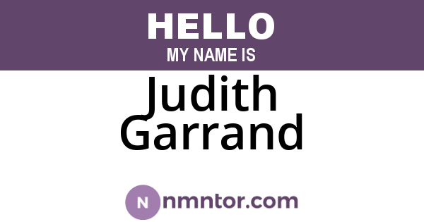 Judith Garrand