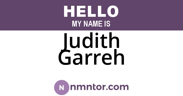 Judith Garreh