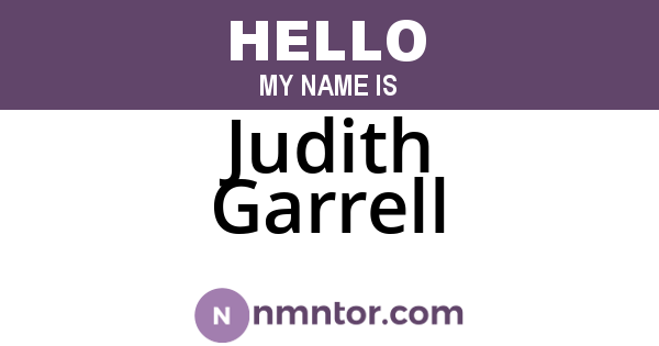 Judith Garrell