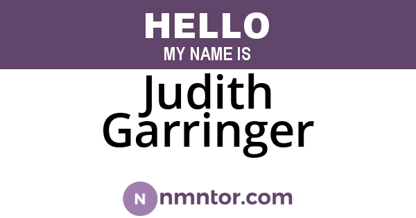 Judith Garringer