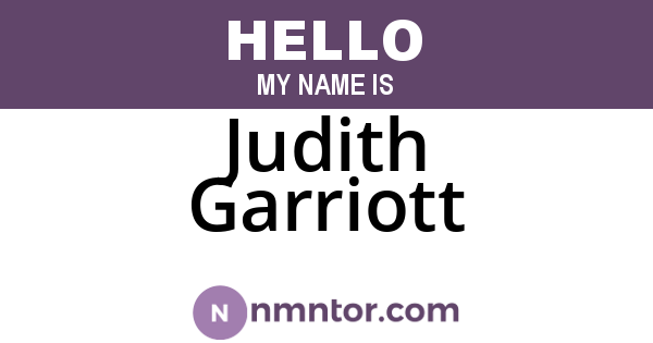 Judith Garriott