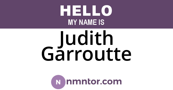 Judith Garroutte