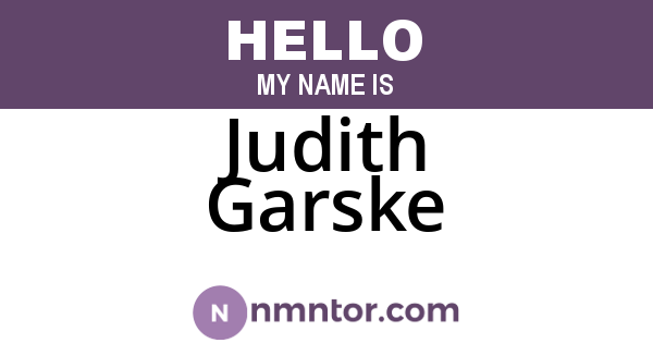 Judith Garske