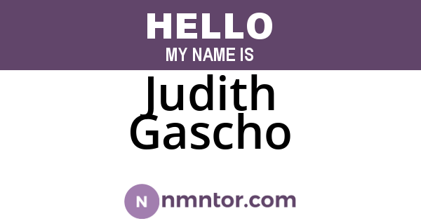 Judith Gascho