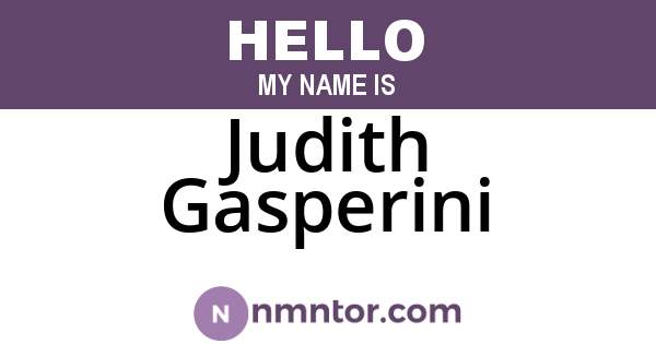 Judith Gasperini