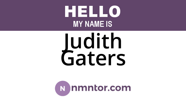 Judith Gaters