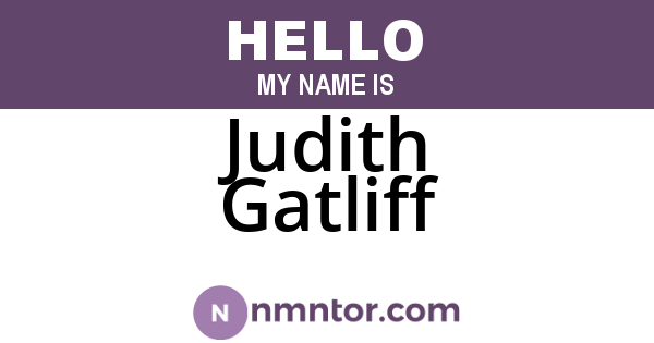 Judith Gatliff