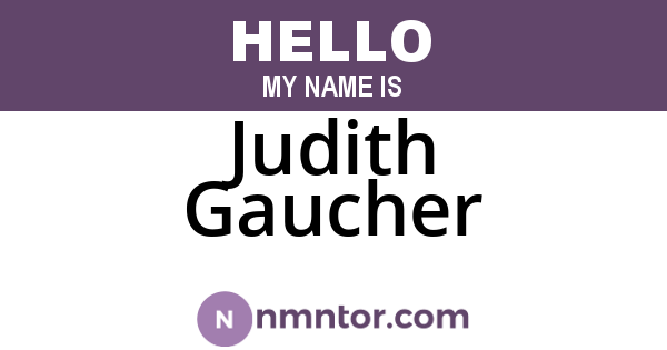 Judith Gaucher