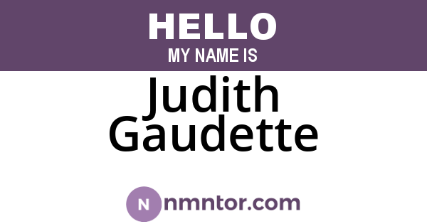 Judith Gaudette
