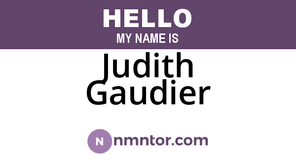 Judith Gaudier