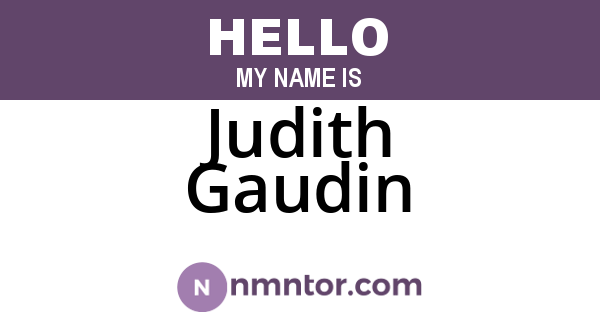 Judith Gaudin
