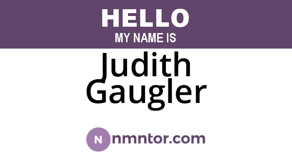 Judith Gaugler