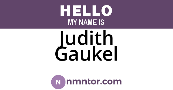 Judith Gaukel