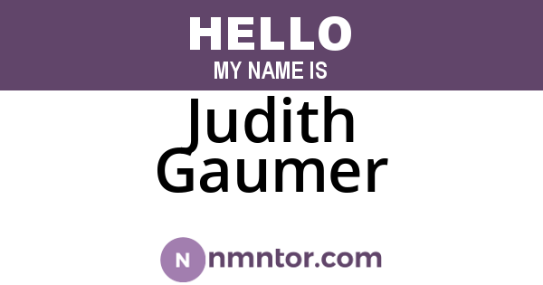 Judith Gaumer